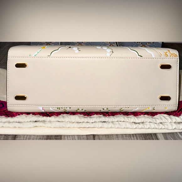 NWT Tory Burch Lee Radziwill Small Tooled Leather Satchel - Picture 6 of 9